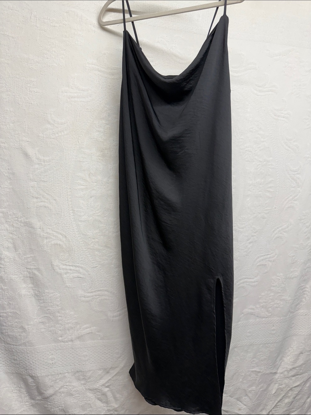 J for Justify Black Slip Dress with Cowl Neck